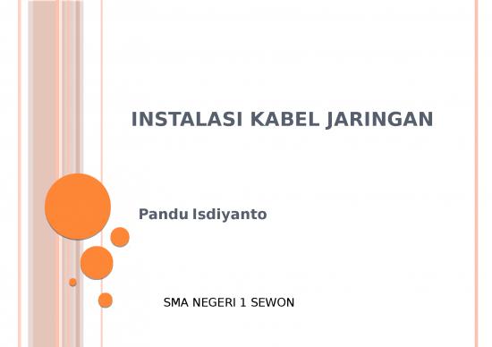 picture Orange Powerpoint Templates 8247 | Instalasi Kabel Jaringan | Teknik Elektro